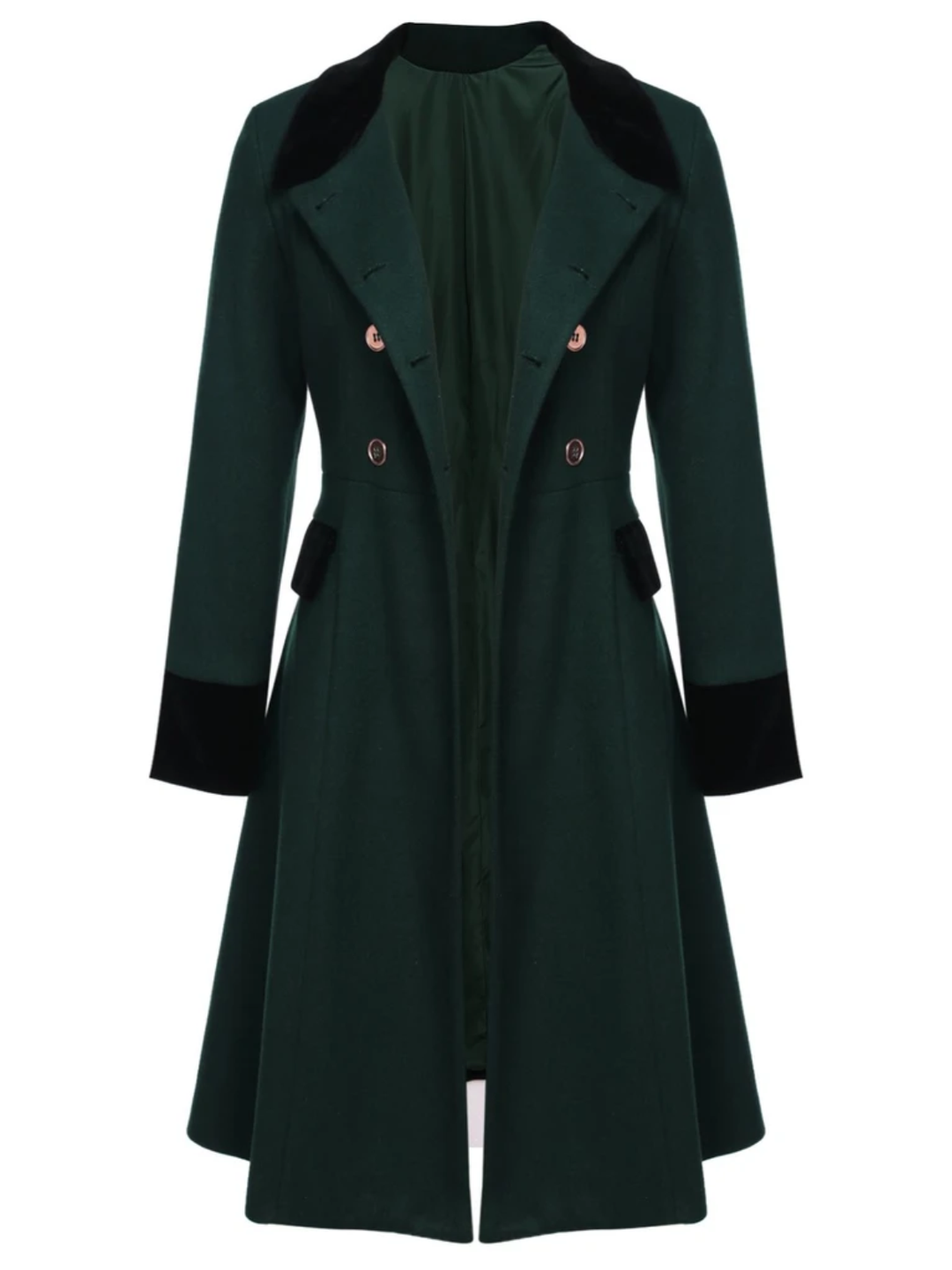 Dark 1940s Solid Button Coat, vintage outerwear, jacket - perfect for women who love vintage and fashion