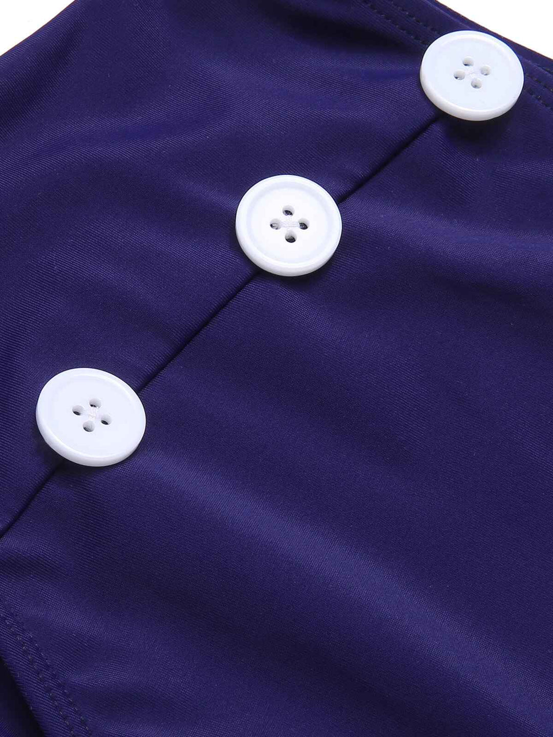 Dark Blue 1940s Dots Sailor Collar Swimsuit, vintage swimsuit, pin-up swimwear - perfect for women who love vintage and retro fashion