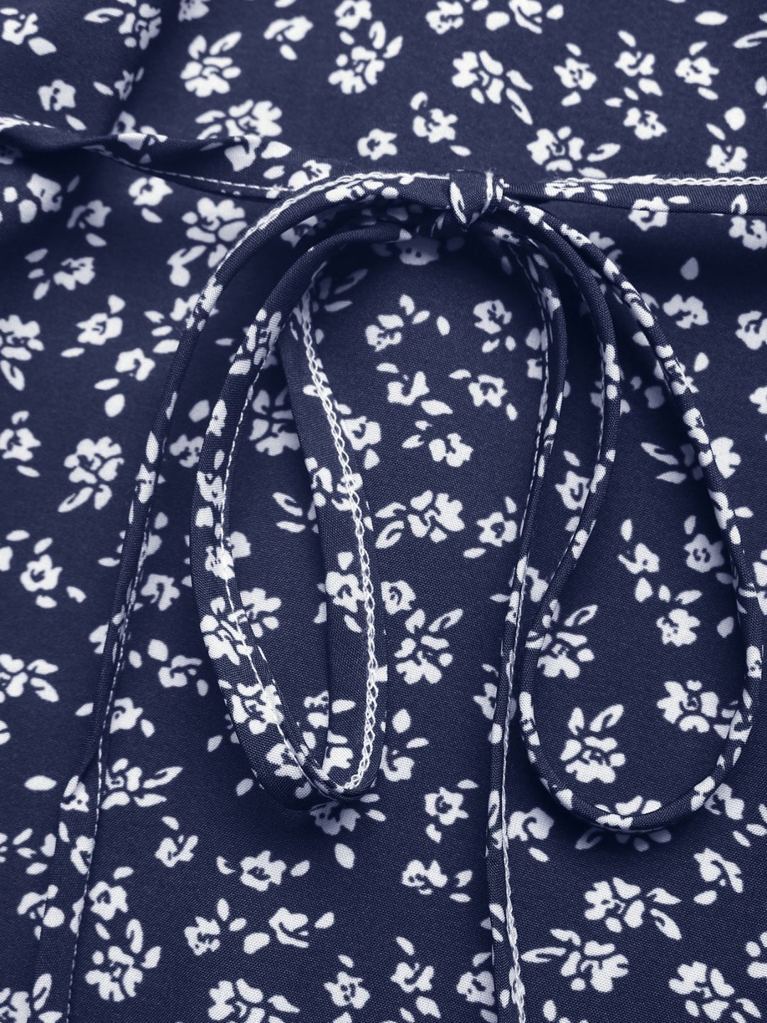 Dark-Blue-1940s-Floral-Lace-V-Neck-Patchwork-Dress, vintage, retro, dress