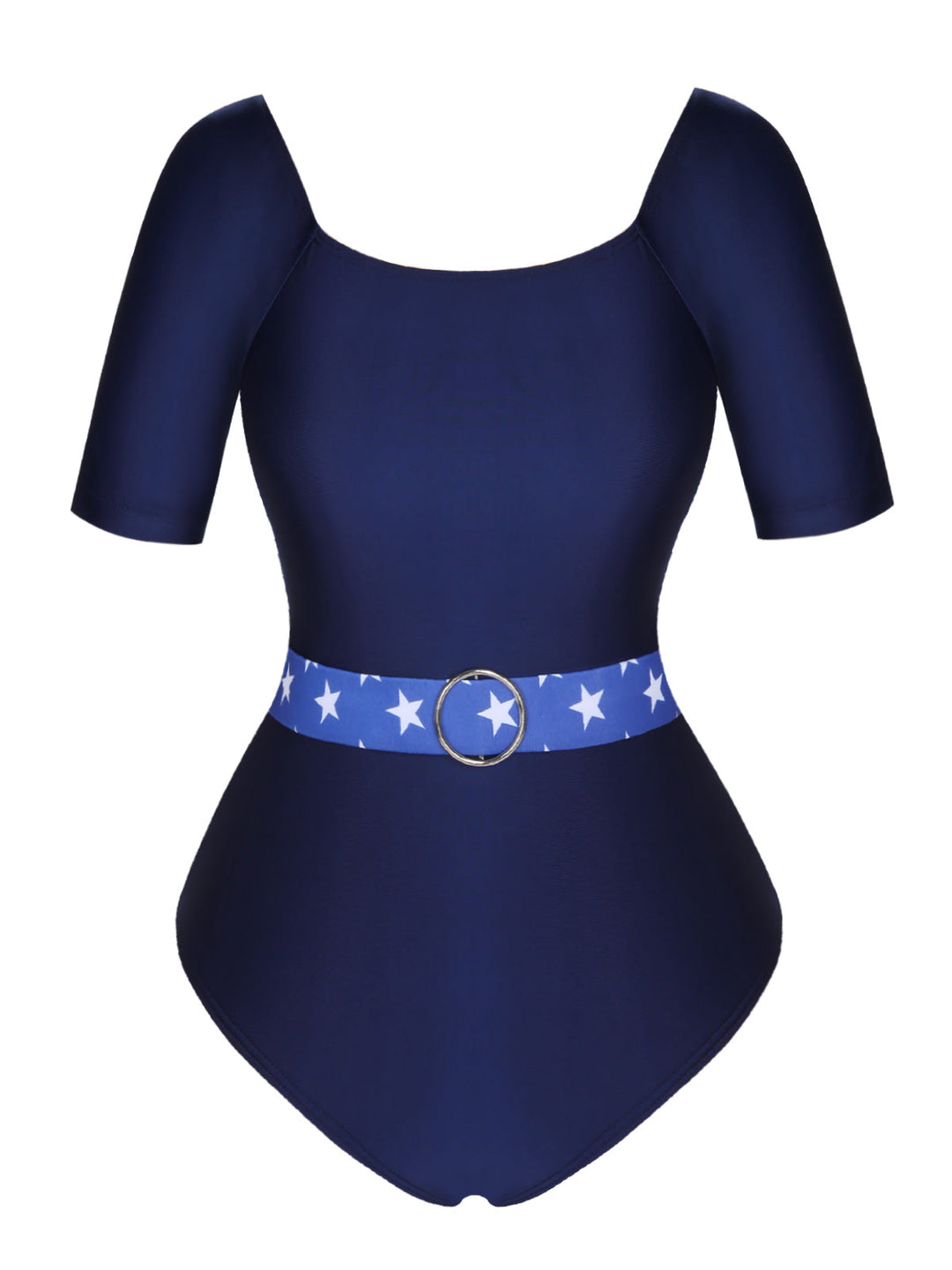 Dark Blue 1940s Stars One-Piece Swimsuit, vintage swimsuit, pin-up swimwear - perfect for women who love vintage and retro fashion