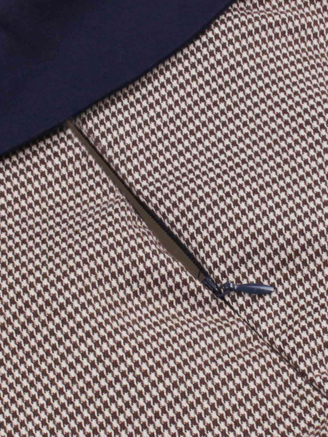 Dark Blue 1950s Houndstooth Patchwork Belted Dress, vintage dress, retro fashion, rockabilly, pin-up fashion - perfect for women who love vintage and retro fashion