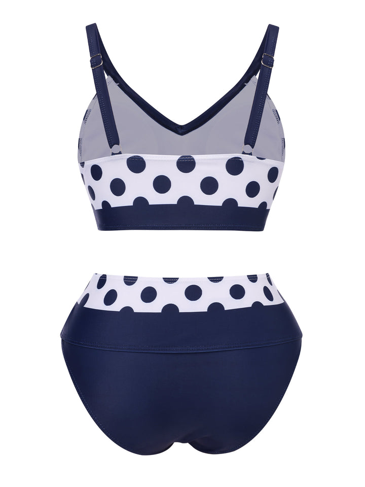 1950s Polka Dot Bow Patchwork | 1950s | vintage swimsuit, retro beachwear