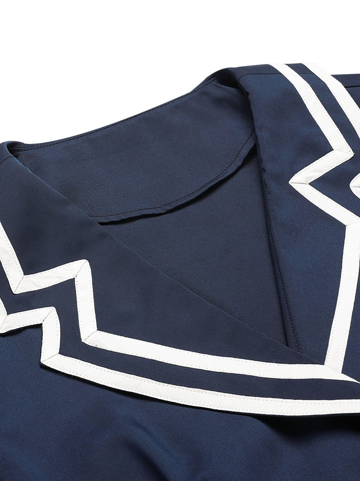 [Pre-Sale] Dark Blue 1950s Sailor Style Double Breasted Dress, vintage dress, retro fashion, rockabilly, pin-up fashion - perfect for women who love vintage and retro fashion