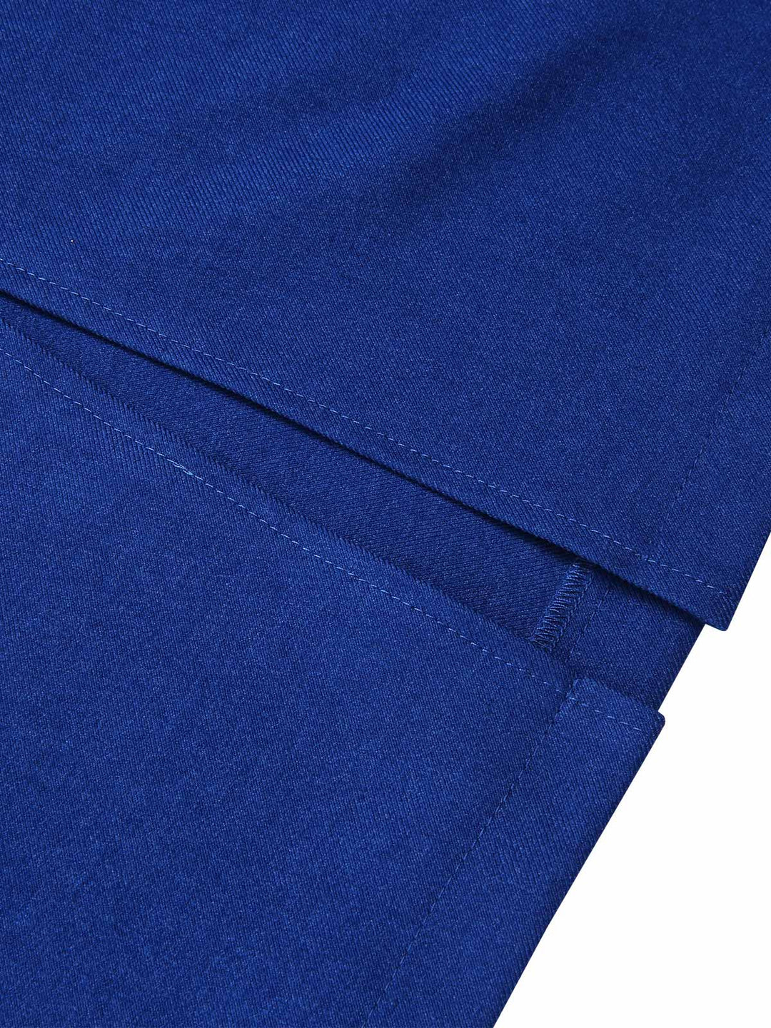 She slips into this Dark Blue 1960s Bandeau Newspaper Belted Pencil Dress and suddenly it&