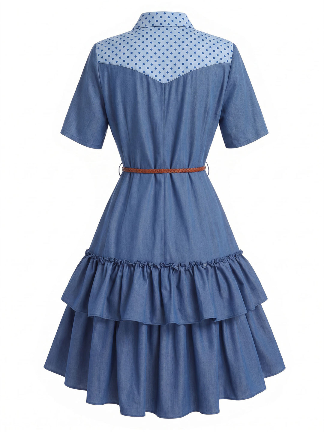 [Pre-Sale] Dark Blue 1960s Floral Denim Dress 5