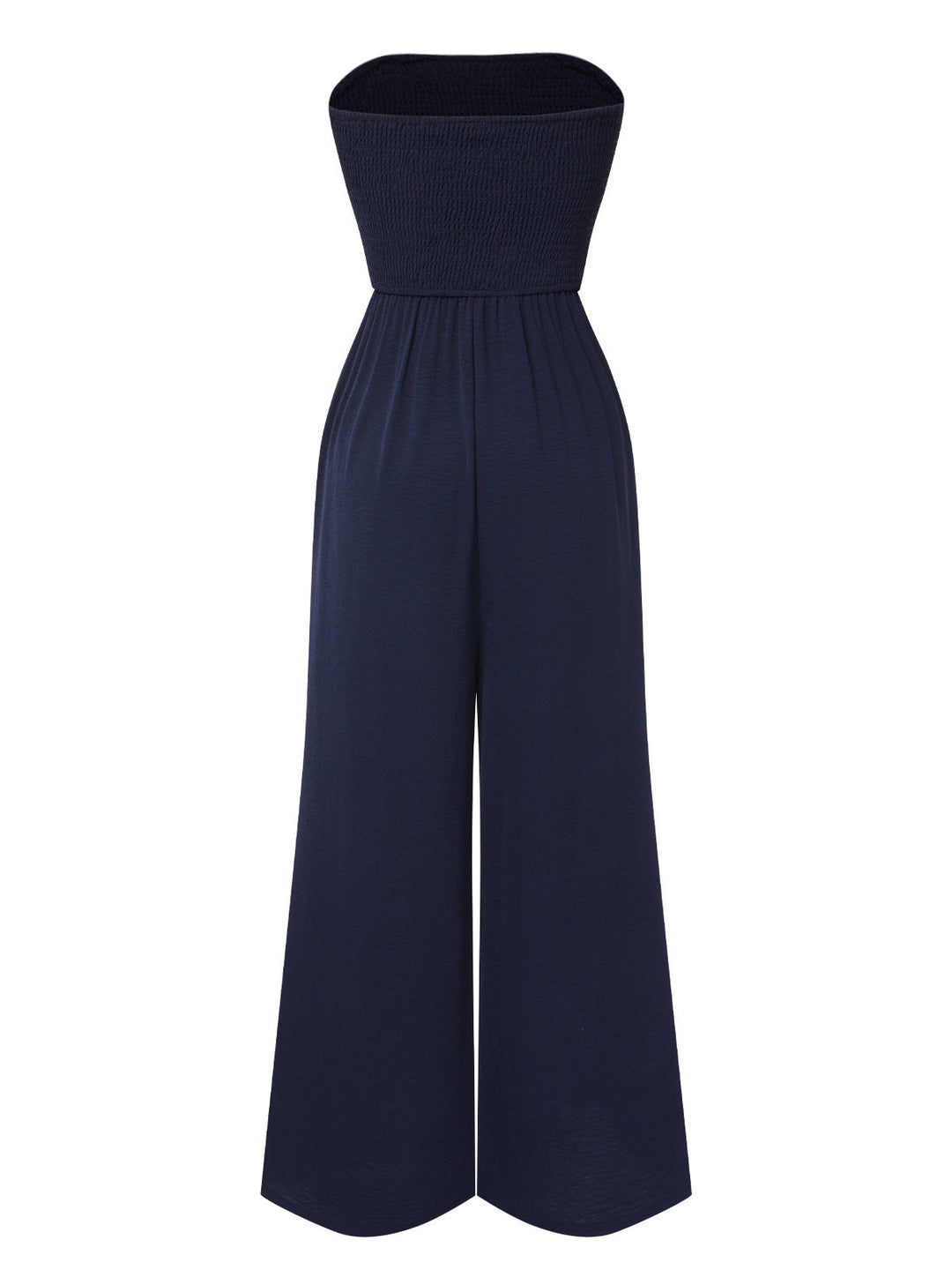 Dark Blue 1960s Solid Bow Strapless Jumpsuit, vintage romper, retro jumpsuit - perfect for women who love vintage and retro fashion