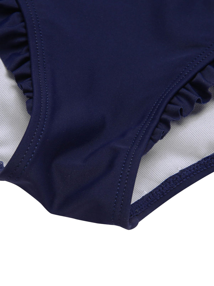 Dark Blue Sailor Collar Bow Swimsuit: Riviera elegance, reimagined for her