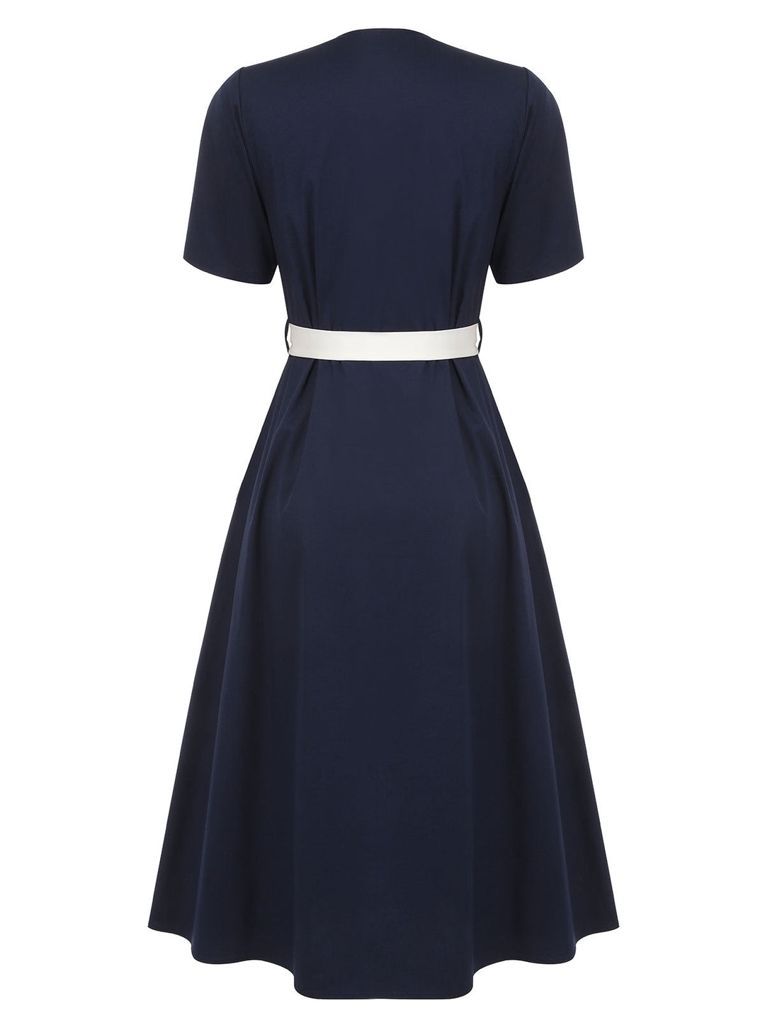Dark Blue &amp; White 1940s Sailor Collar Dress, vintage dress, retro fashion - perfect for women who love vintage and retro fashion