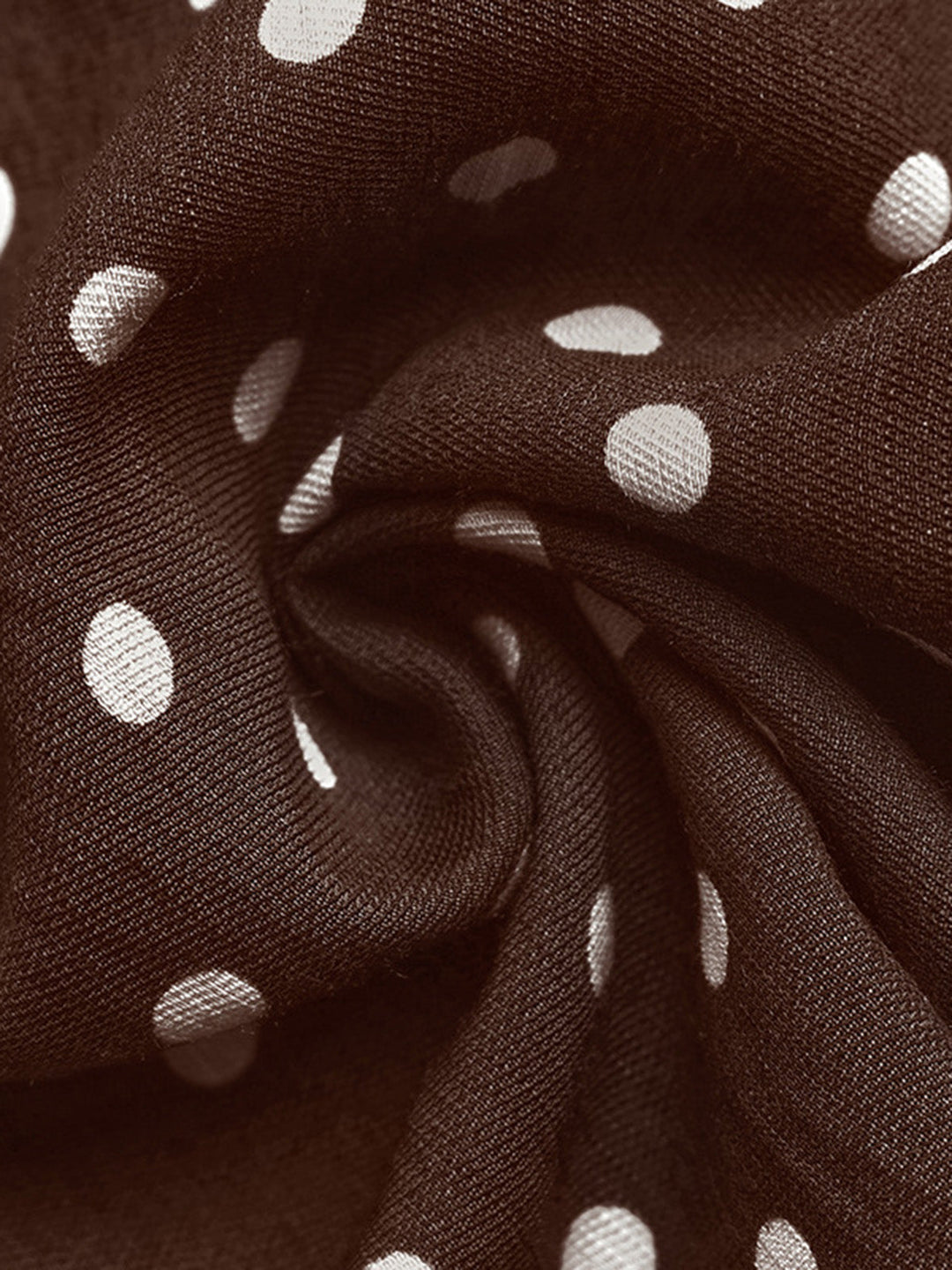 Dark Brown 1960s Polka Dot Halter Backless Dress, vintage dress, retro fashion - perfect for women who love vintage and retro fashion