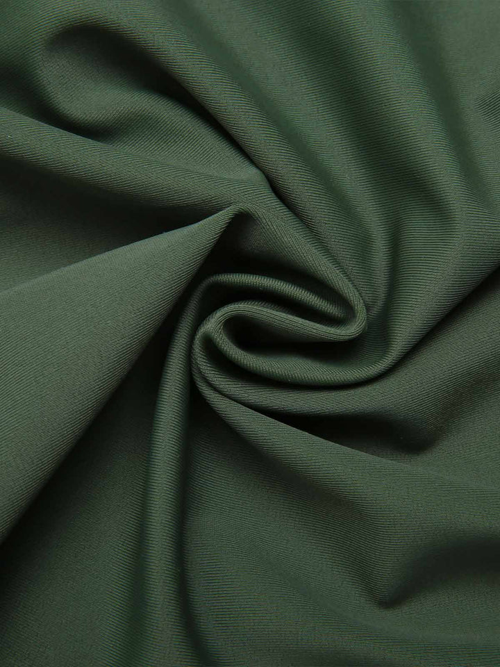 Dark Green 1930s Reversible Halter Swimsuit: timeless style reimagined