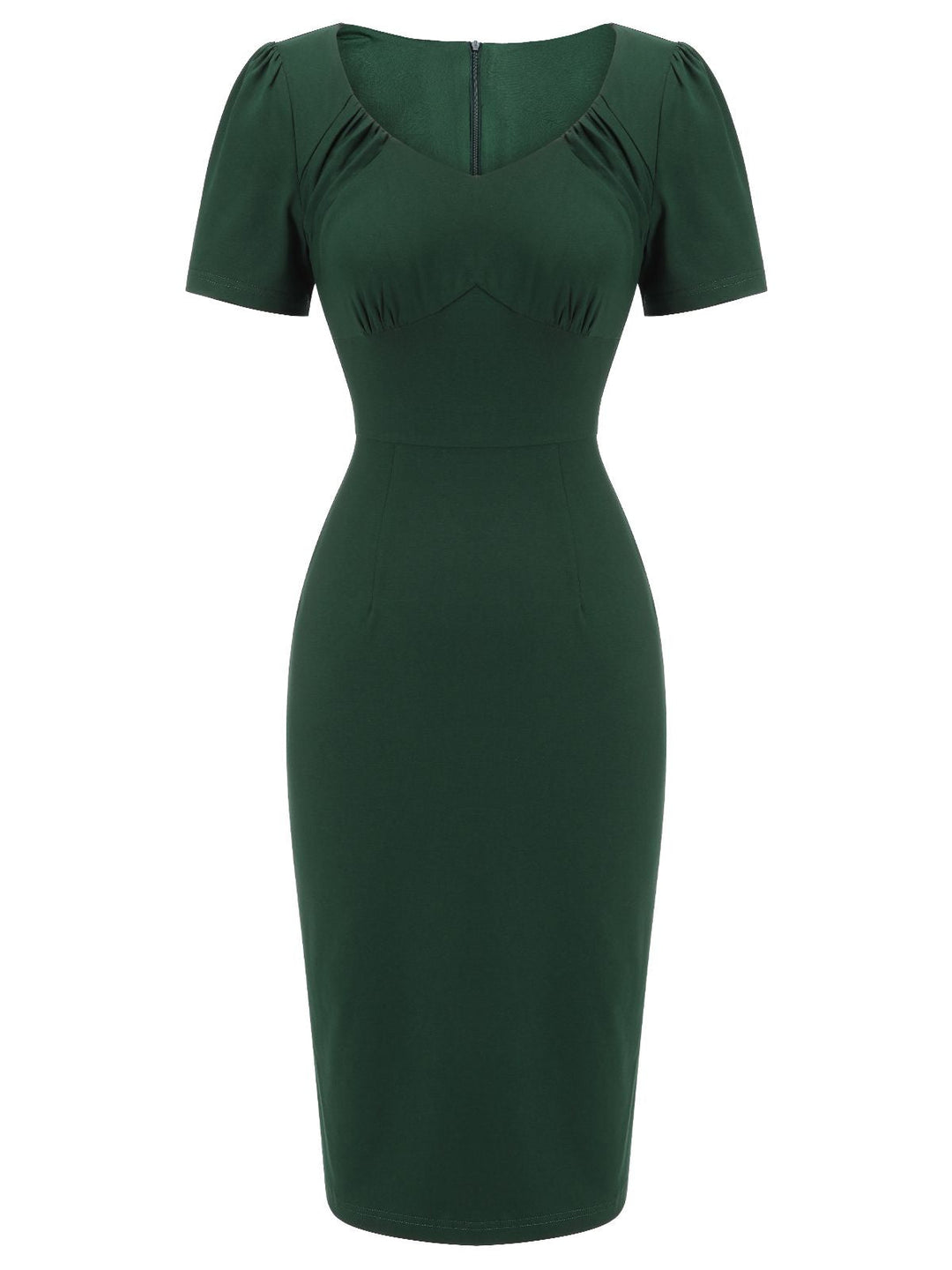 Dark Green 1940s Solid Wrap Dress — vintage elegance for the modern woman
