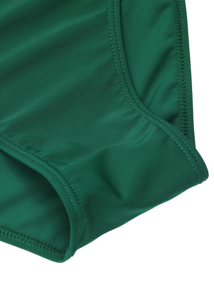 Dark Green 1940s Striped Ruffled Swimsuit, vintage swimsuit, pin-up swimwear - perfect for women who love vintage and retro fashion