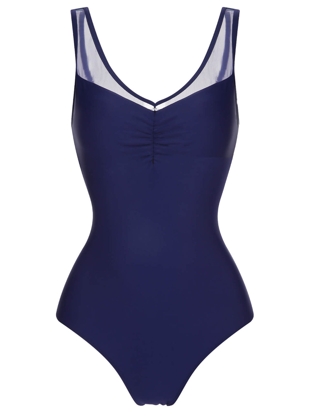 Deep Blue 1930s Solid Back Cross Swimsuit, vintage swimsuit, pin-up swimwear - perfect for women who love vintage and retro fashion