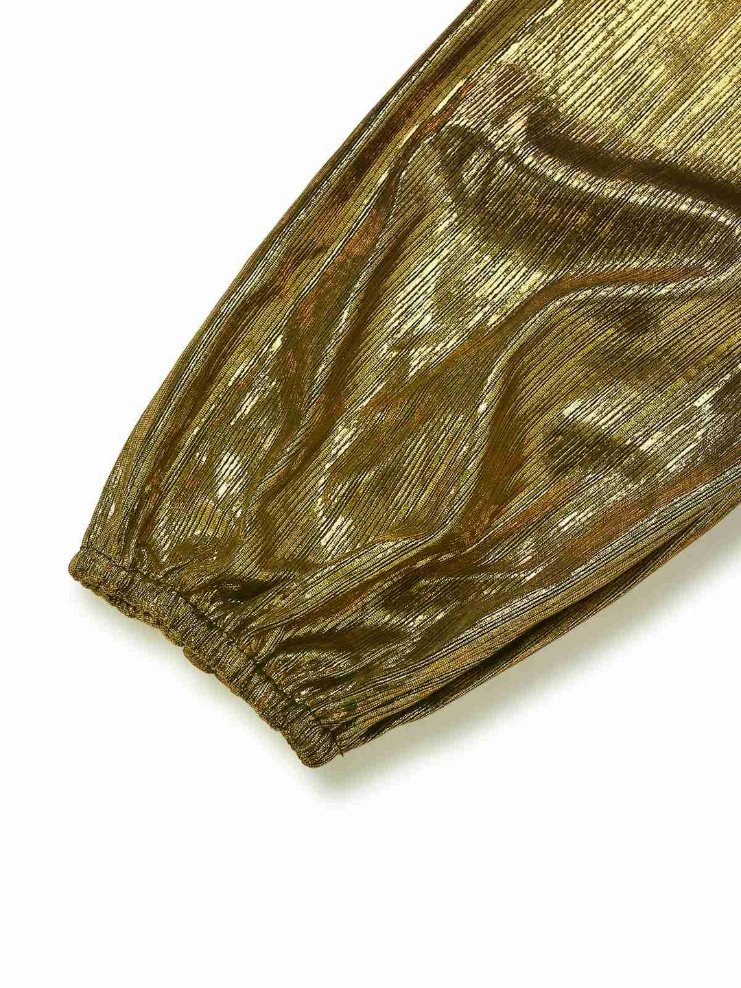 Gold 1930s Metallic Fabric V-Neck Jumpsuit - vintage jumpsuit, retro fashion, glamorous gold