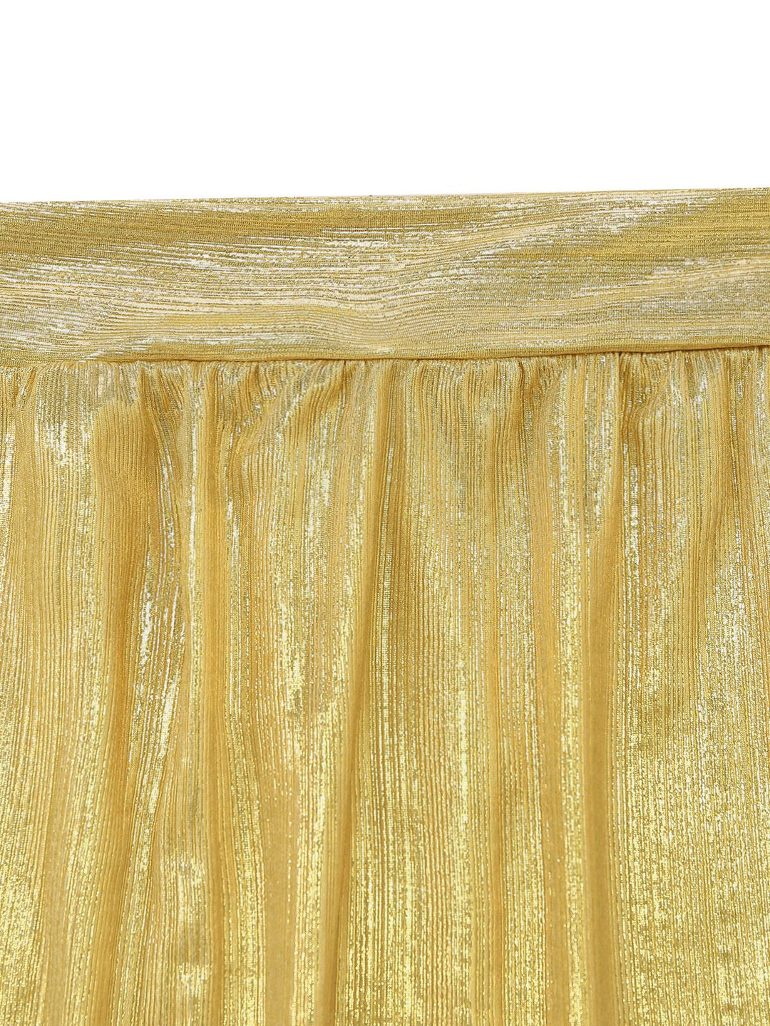 Gold 1980s Metallic Wrap Bow Detail Cover Up - vintage fashion, retro style, glamorous gold
