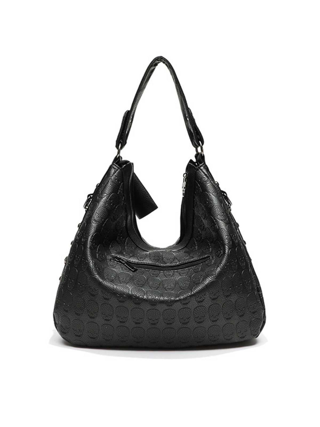 Gothic Skull Studded Chain Hobo Bag - vintage fashion, retro style
