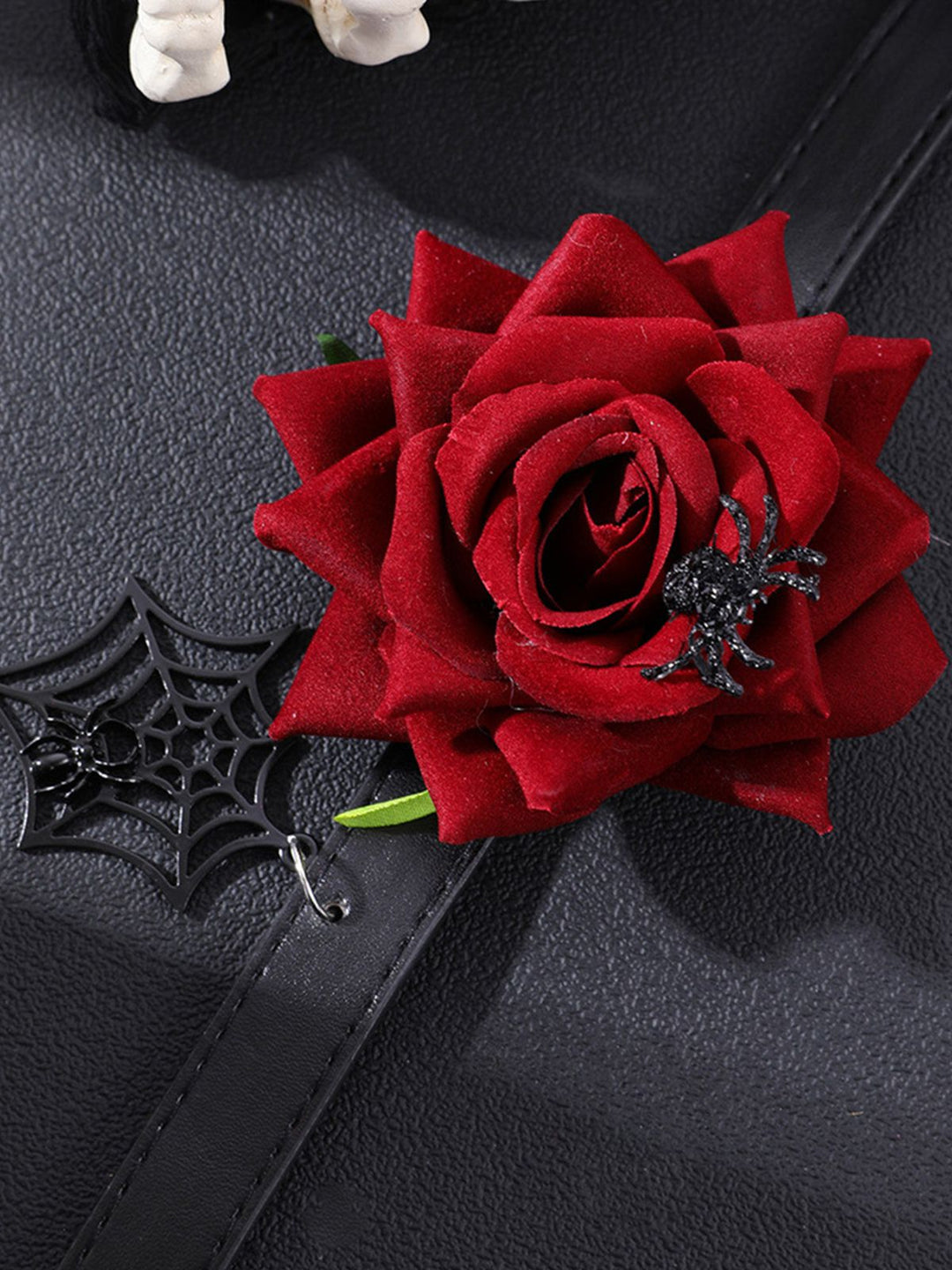 Gothic Spider Web &amp; Rose Choker Collar Necklace, vintage fashion, retro style - perfect for women who love vintage and retro fashion