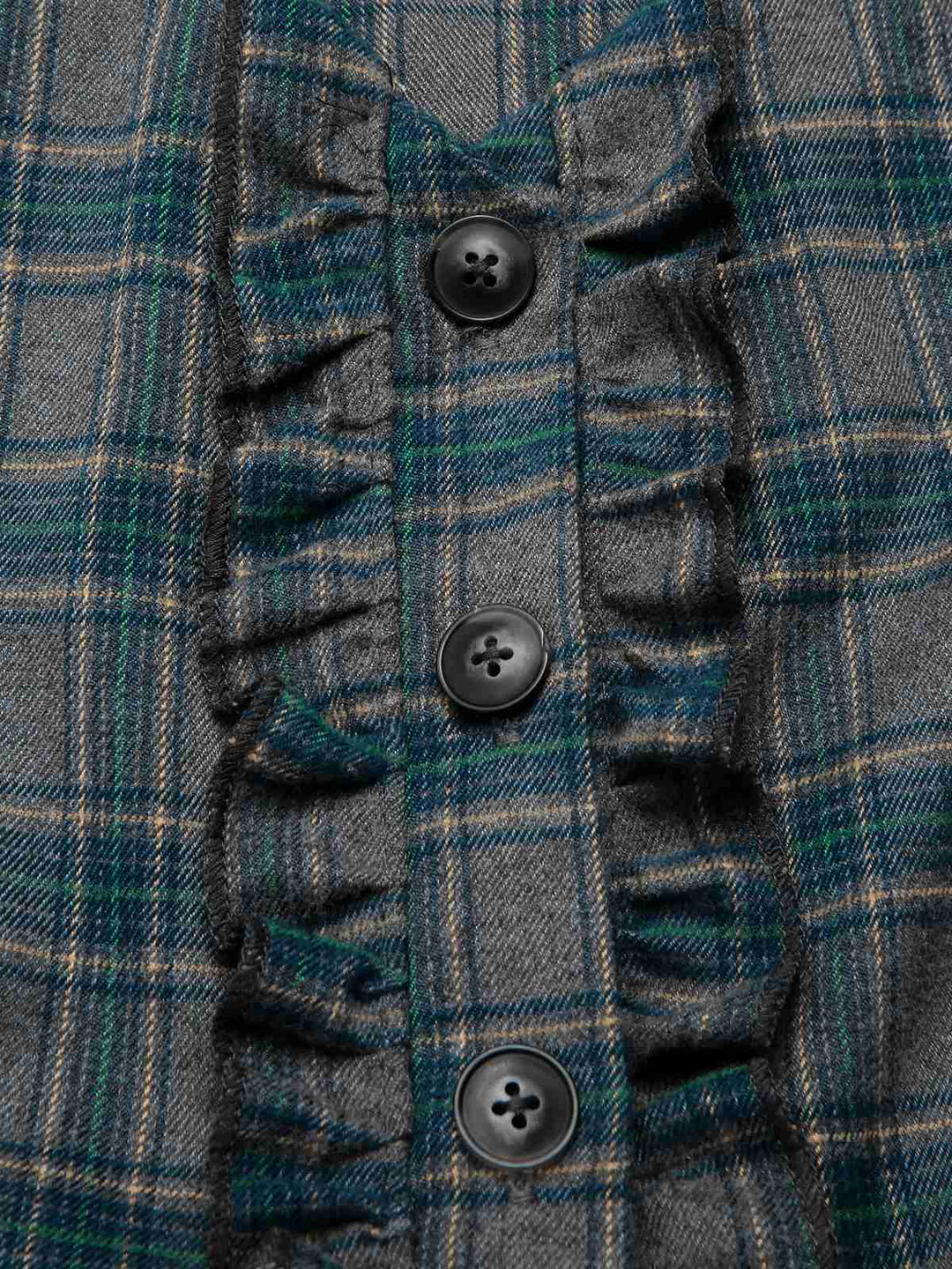 2PCS Gray 1950s Plaid Ruffled Dress &amp; Cotton Blouse, vintage dress, retro fashion, rockabilly, pin-up fashion - perfect for women who love vintage and retro fashion