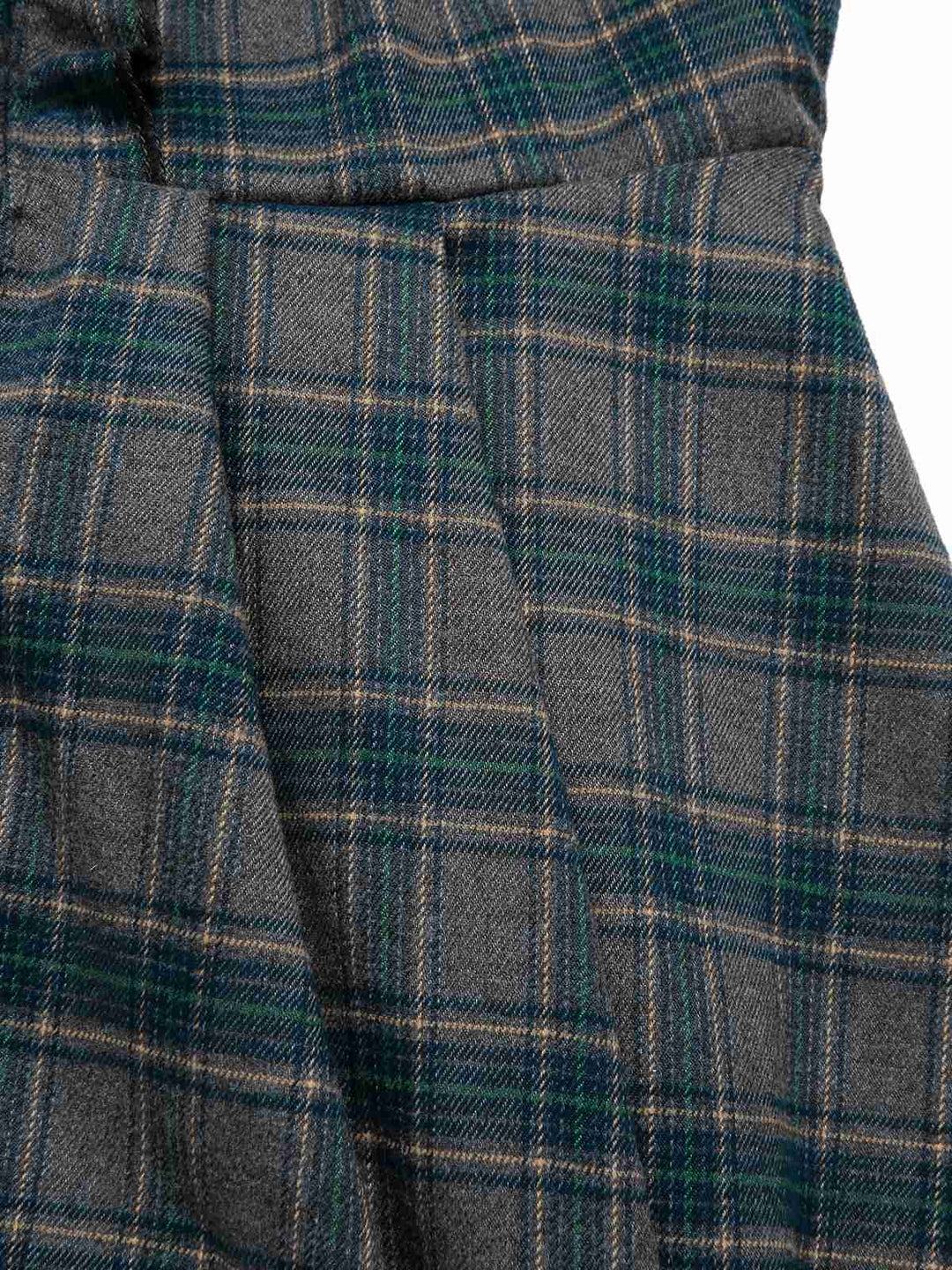 2PCS Gray 1950s Plaid Ruffled Dress &amp; Cotton Blouse, vintage dress, retro fashion, rockabilly, pin-up fashion - perfect for women who love vintage and retro fashion