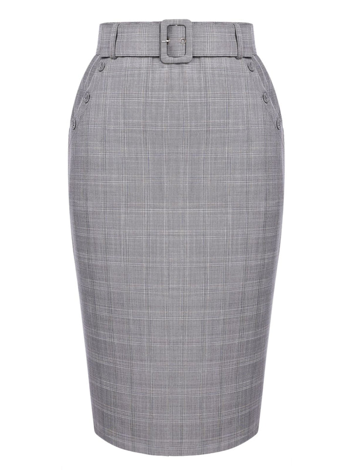 1960s Plaid Belt Pencil Skirt | 1960s | vintage skirt, retro style