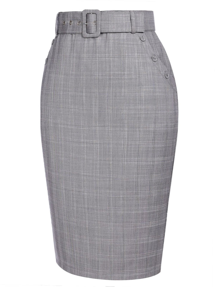 1960s Plaid Belt Pencil Skirt | 1960s | vintage skirt, retro style