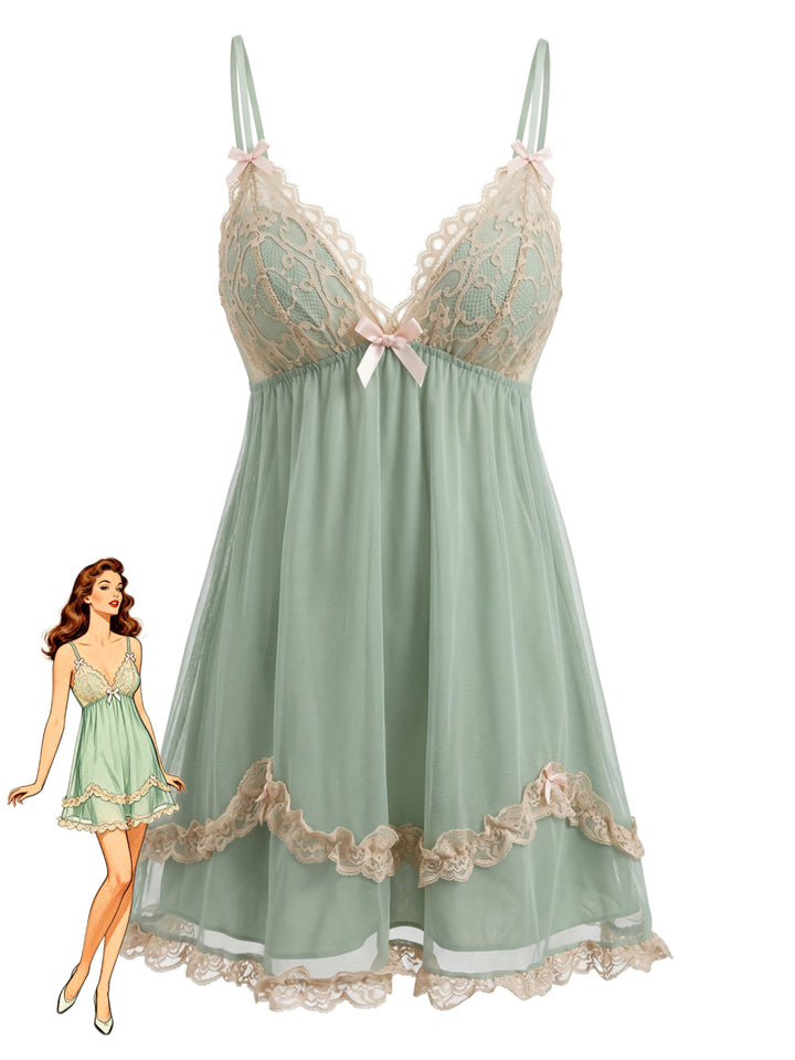 Green Vintage Retro Nightgown