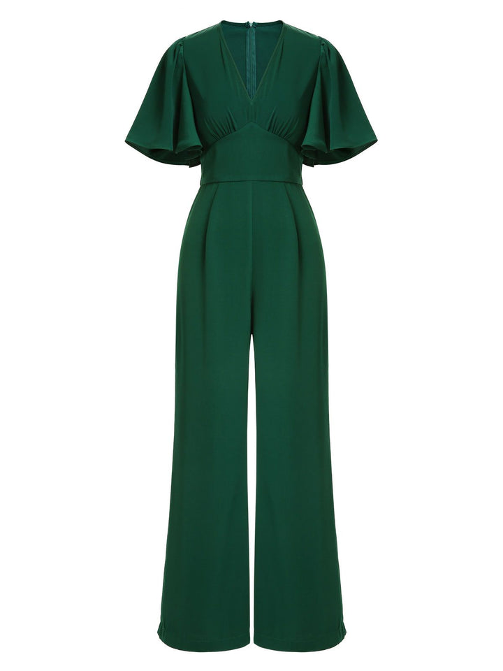 1930s Solid VNeck Jumpsuit | 1930s | vintage romper, retro jumpsuit