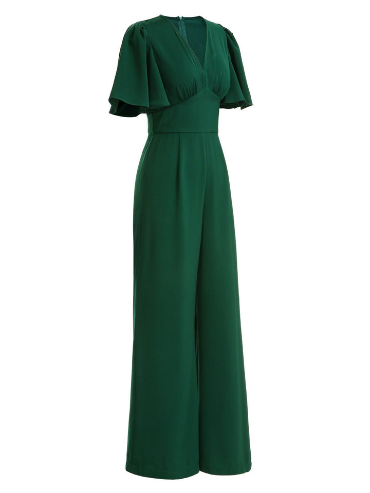 1930s Solid VNeck Jumpsuit | 1930s | vintage romper, retro jumpsuit