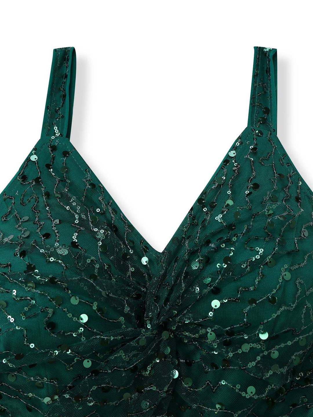Green 1930s Twisted Sequin Mesh Dress - vintage dress, retro fashion