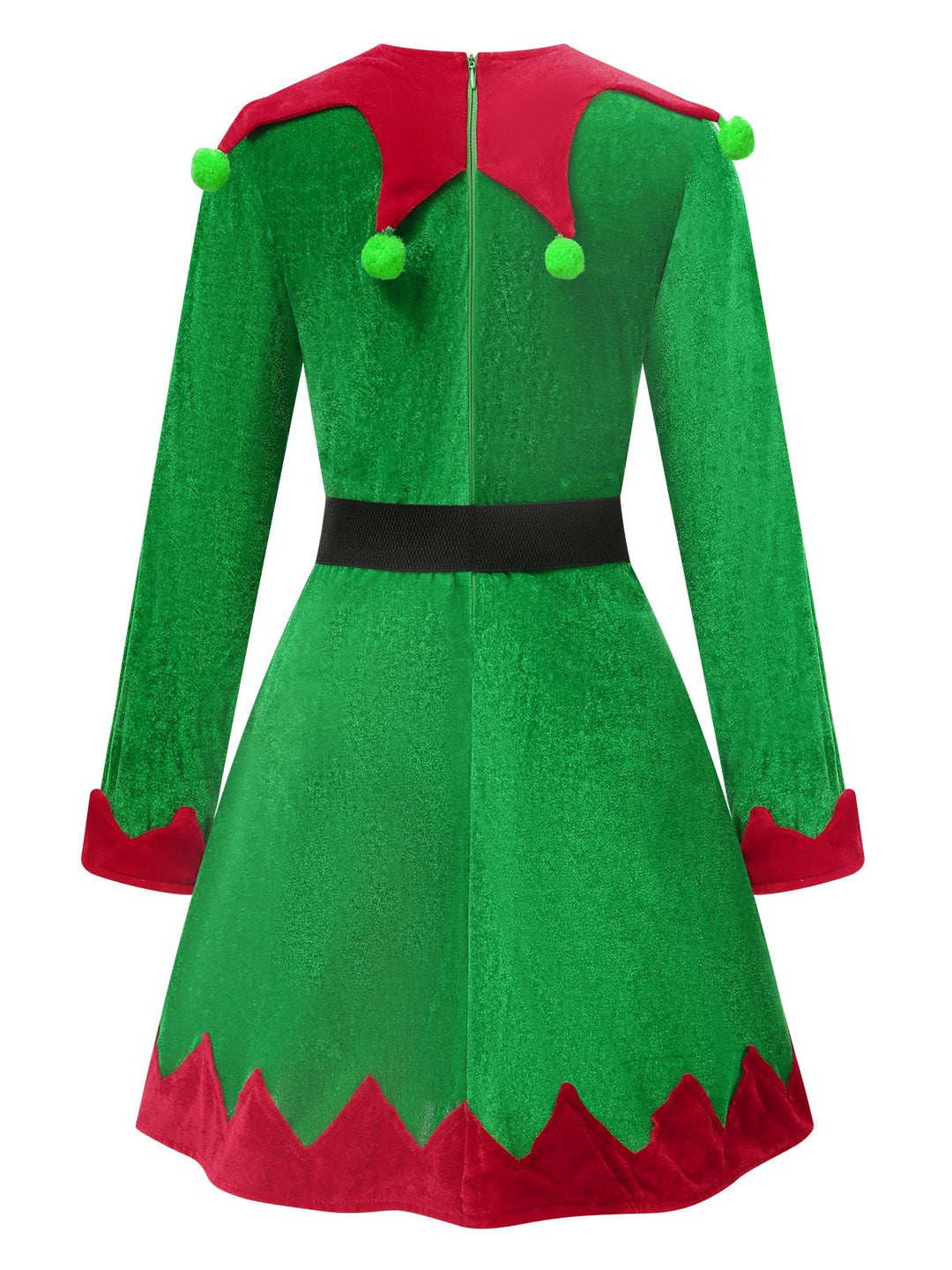 Green 1940s Christmas Elf Dress Set - vintage dress, retro fashion