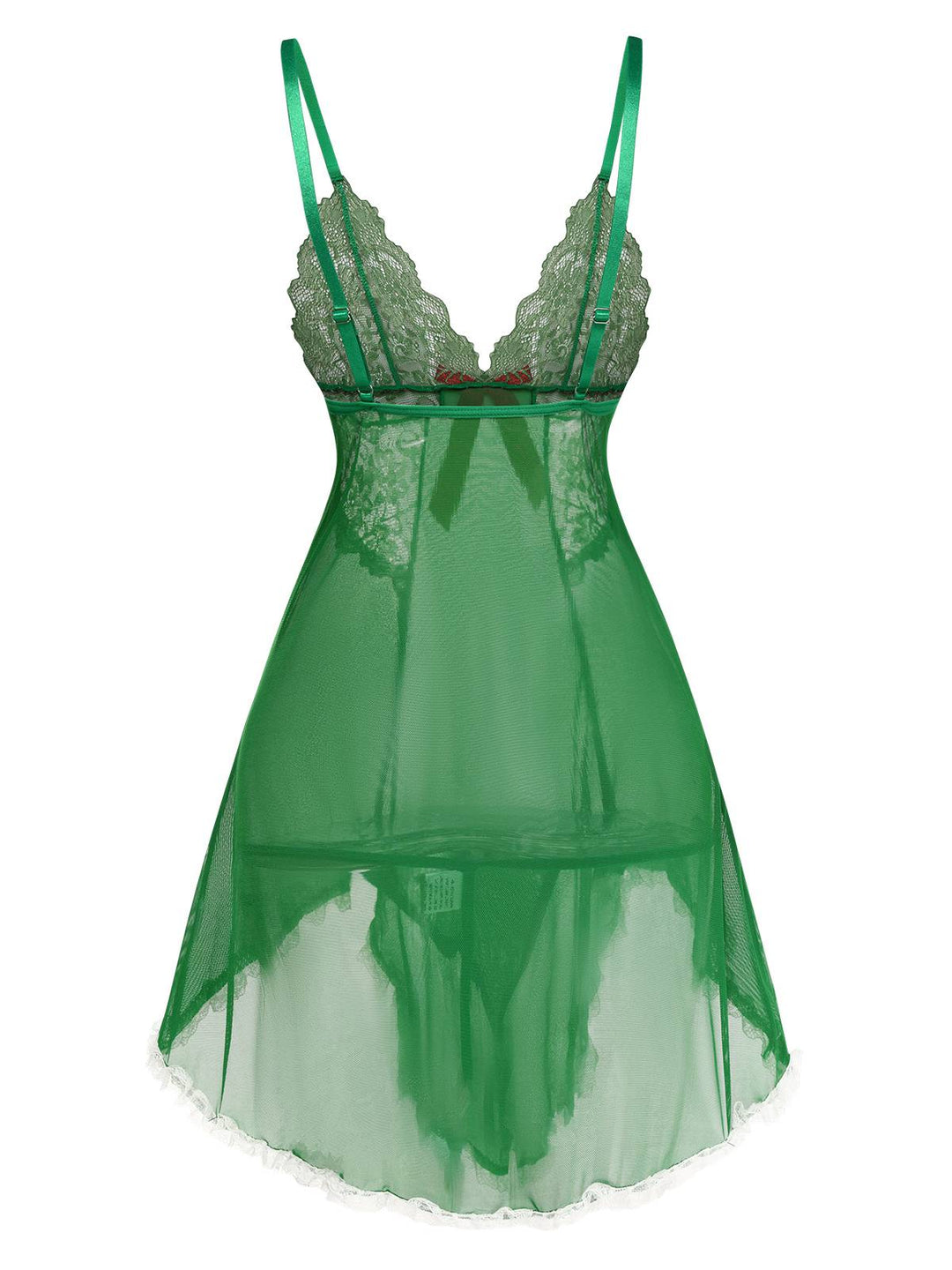 Green Lace Patchwork Sheer Nightgown, vintage fashion, retro style - perfect for women who love vintage and retro fashion