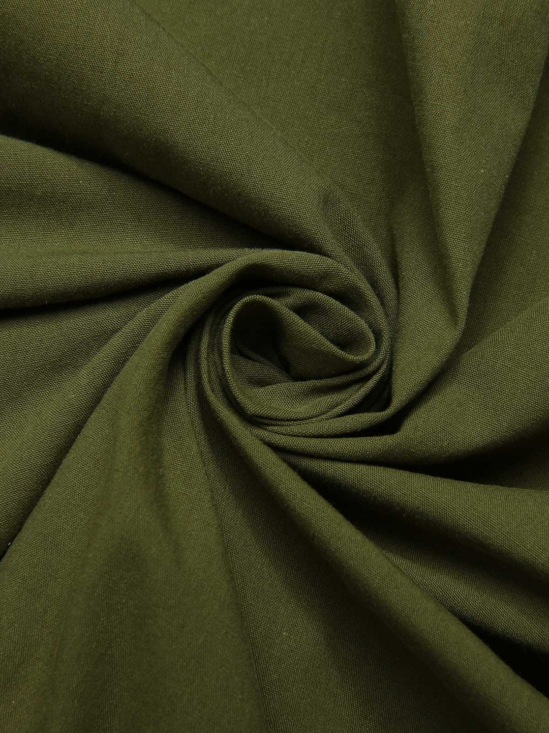 Green 1940s Lapel Buttoned Solid Dress: where 1940s romance meets her modern spirit