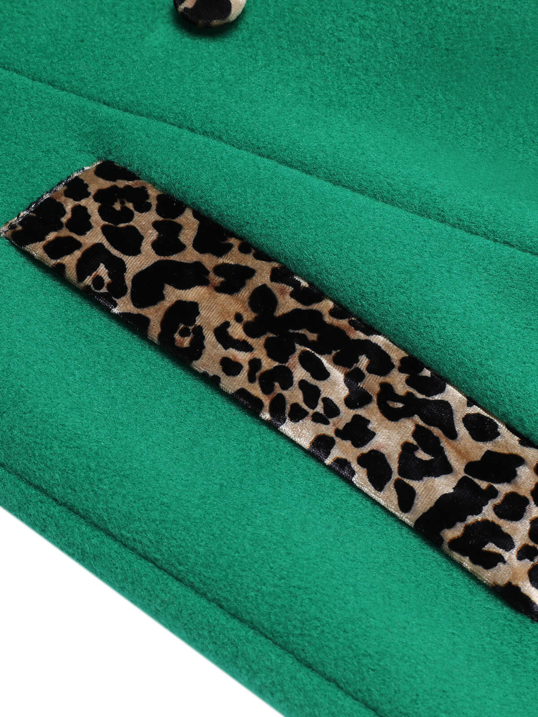 Green 1940s Leopard Patchwork Button Coat, vintage coat, outerwear - perfect for women who love vintage and fashion