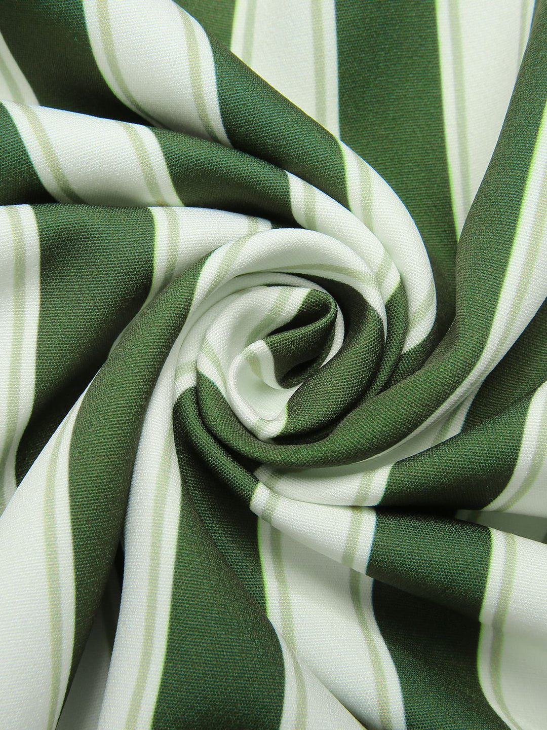 She slips into this Green 1940s Off-Shoulder Stripes Bow Belted Dress and suddenly it&