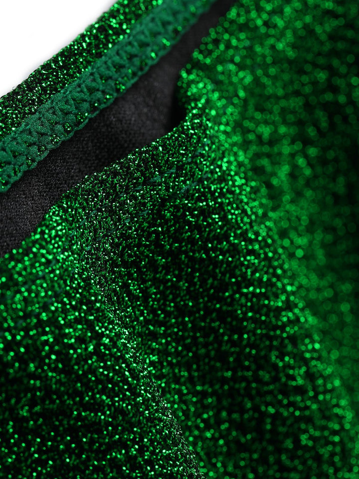 Green 1940s Solid Starfish Sequined Bikini Set | vintage swimwear, retro swimsuit, pin-up style - perfect for retro fashion enthusiasts