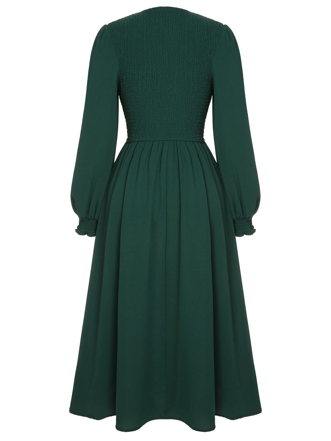 Green 1940s Top Elastic Regular Sleeve Dress — vintage elegance for the modern woman