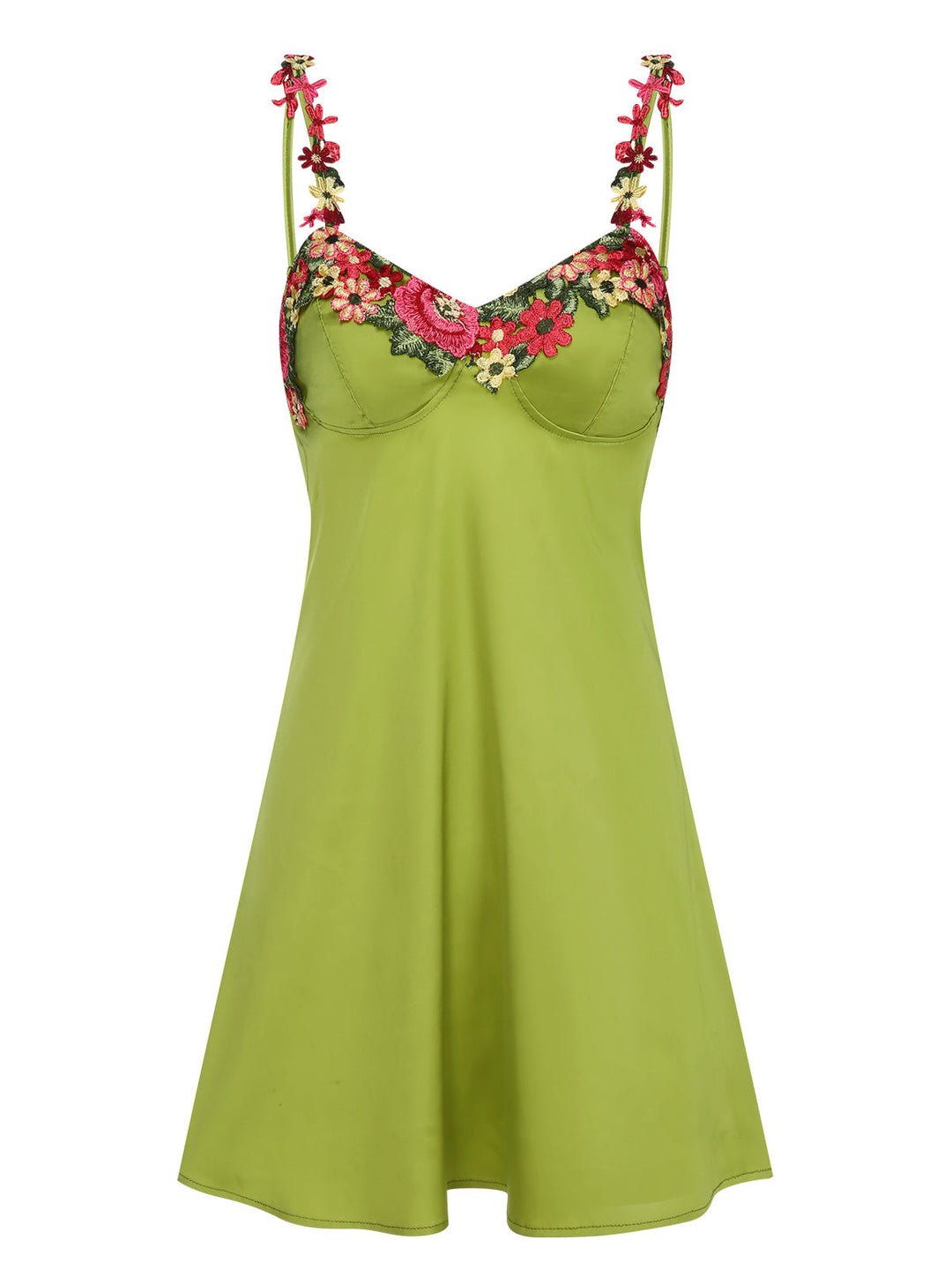 Green 3D Floral Suspender Sleepwear, vintage fashion, retro style - perfect for women who love vintage and retro fashion