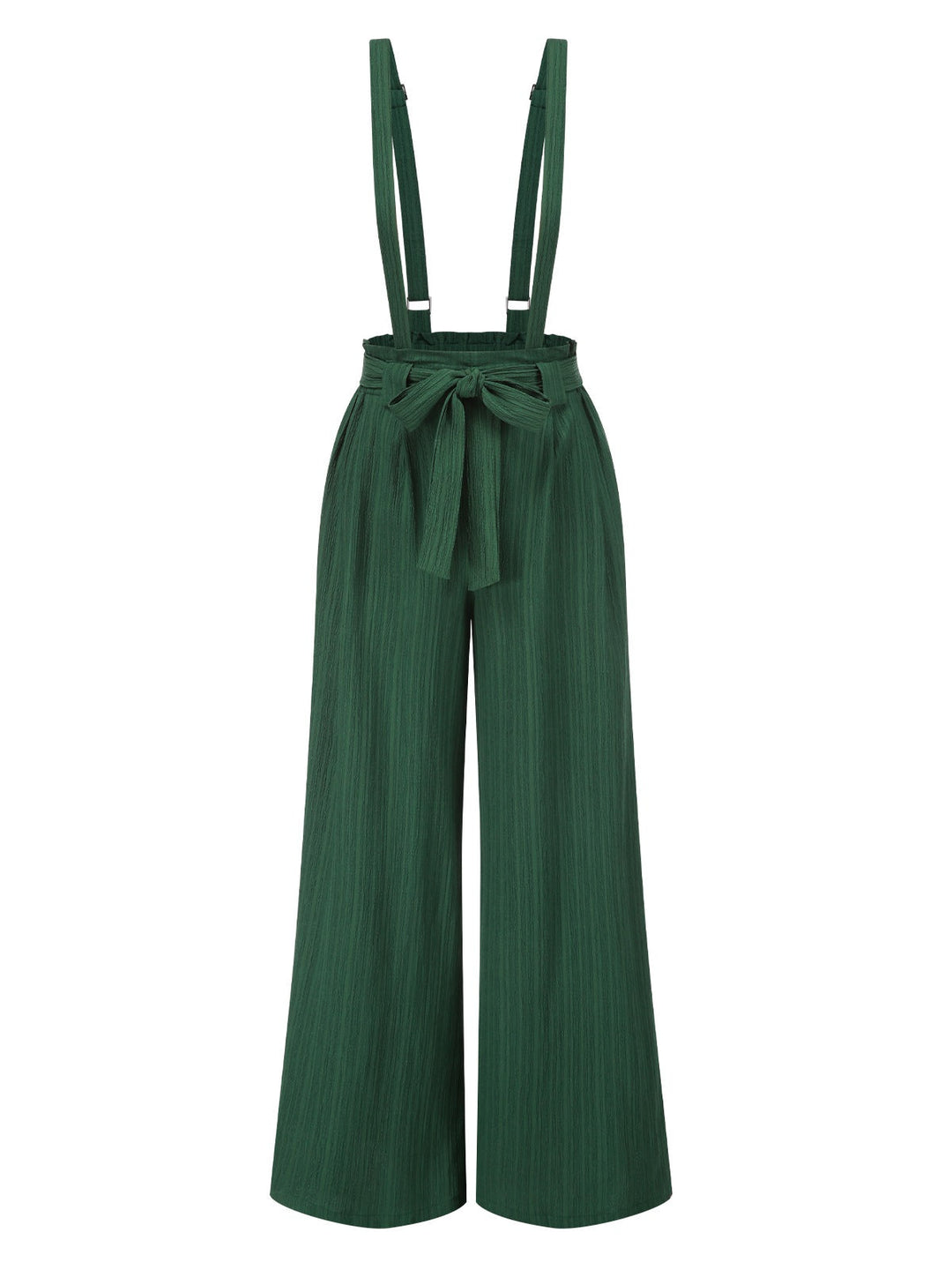 She adds this Green 1950s Belted Straps Wide-Leg Jumpsuit and suddenly it&