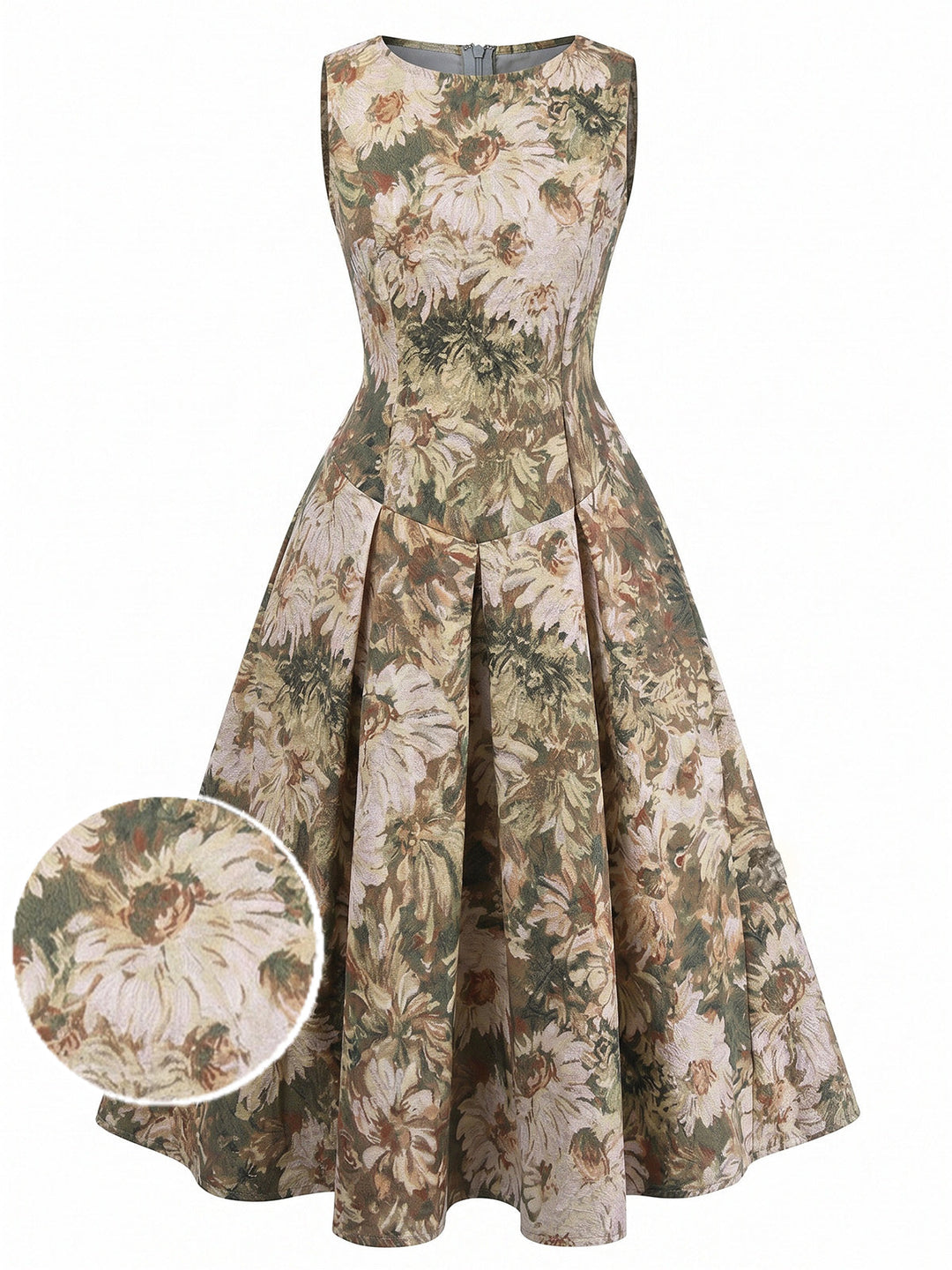 Green 1950s Vintage Classic Dress