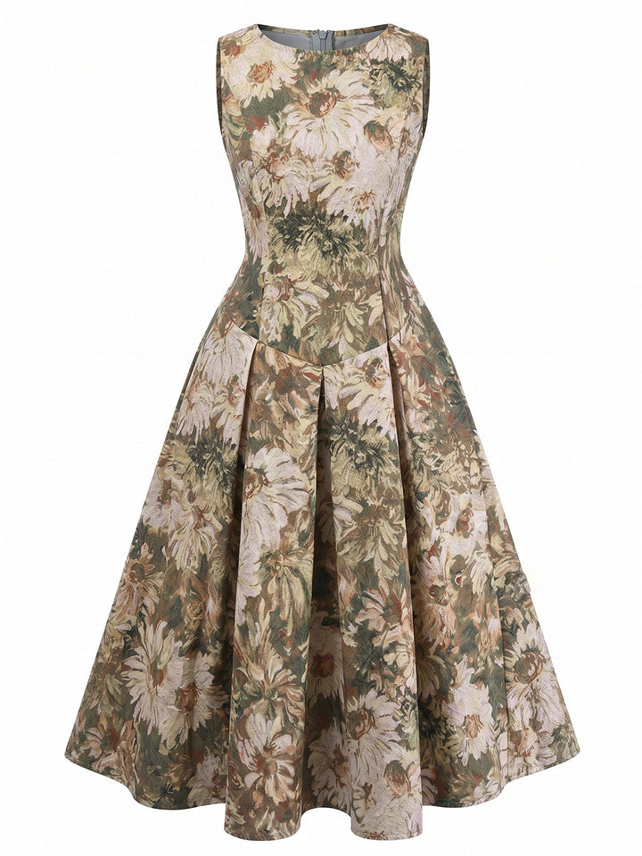 Green 1950s Vintage Classic Dress 3