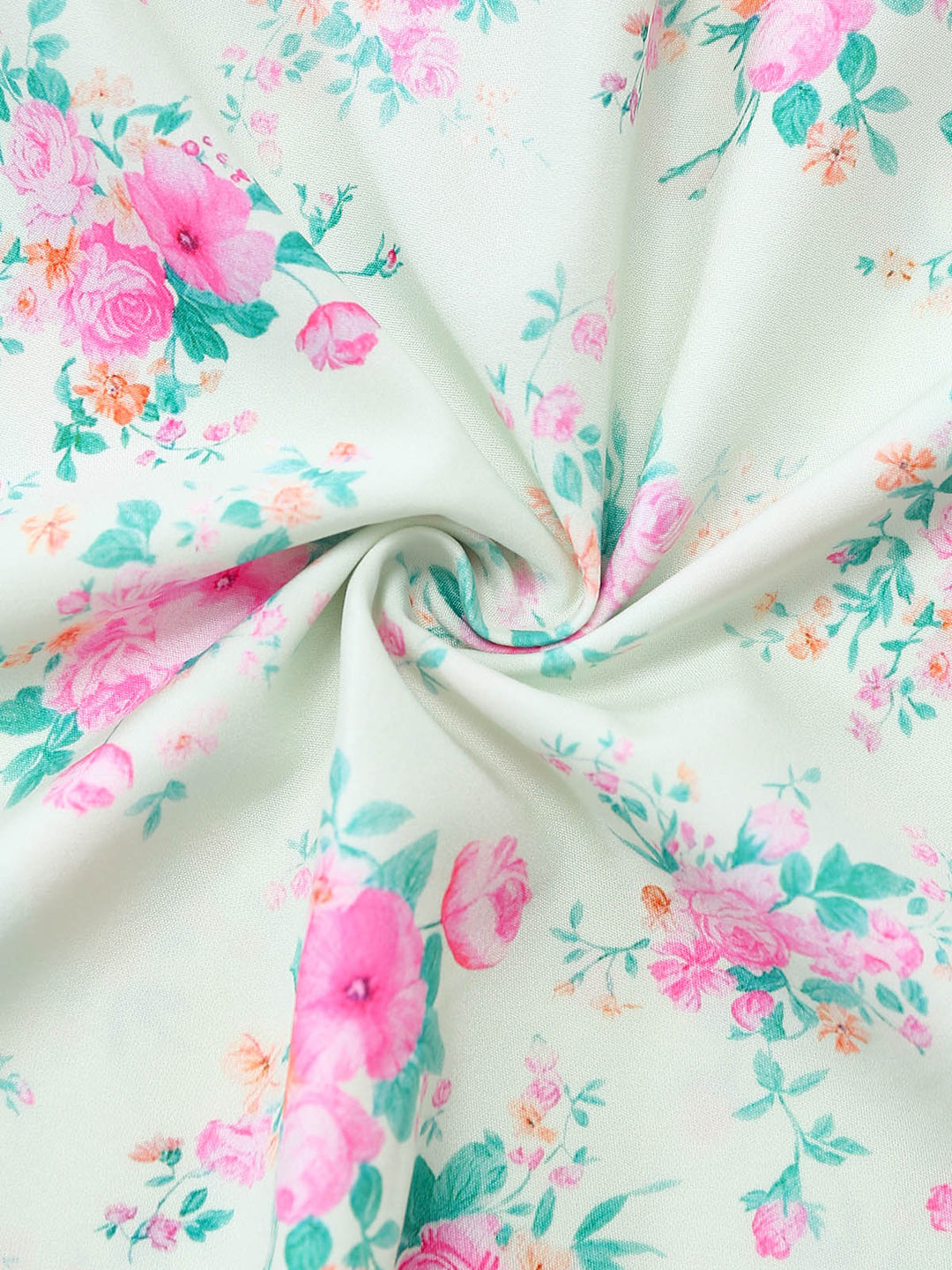 Green 1950s Floral Square Neck Dress 7