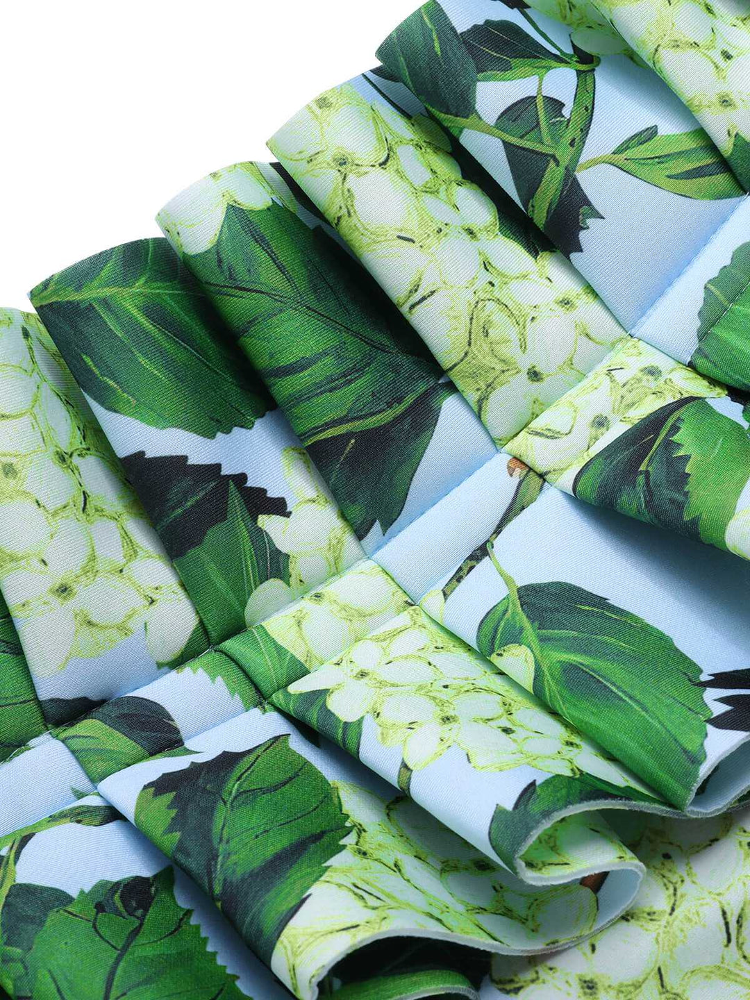 Green 1950s Hydrangea Floral Cold-Shoulder Swimsuit, vintage swimsuit, pin-up swimwear - perfect for women who love vintage and retro fashion