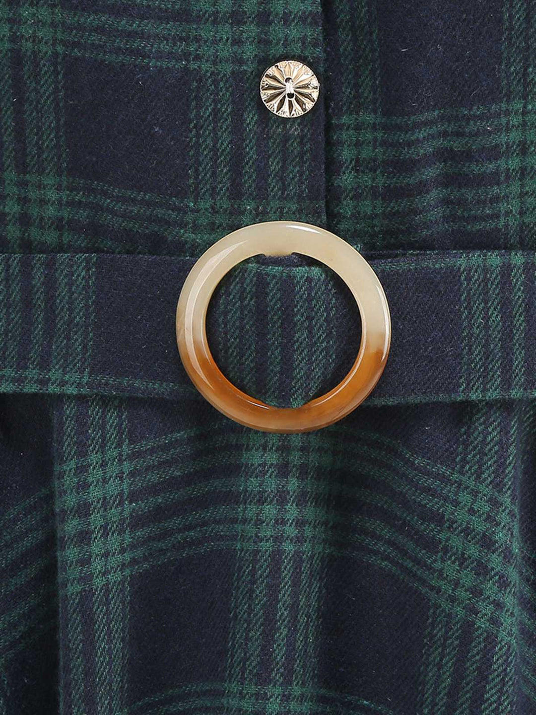 Green 1950s Lapel Plaids Swing Dress — the kind of 1950s dress that makes strangers smile