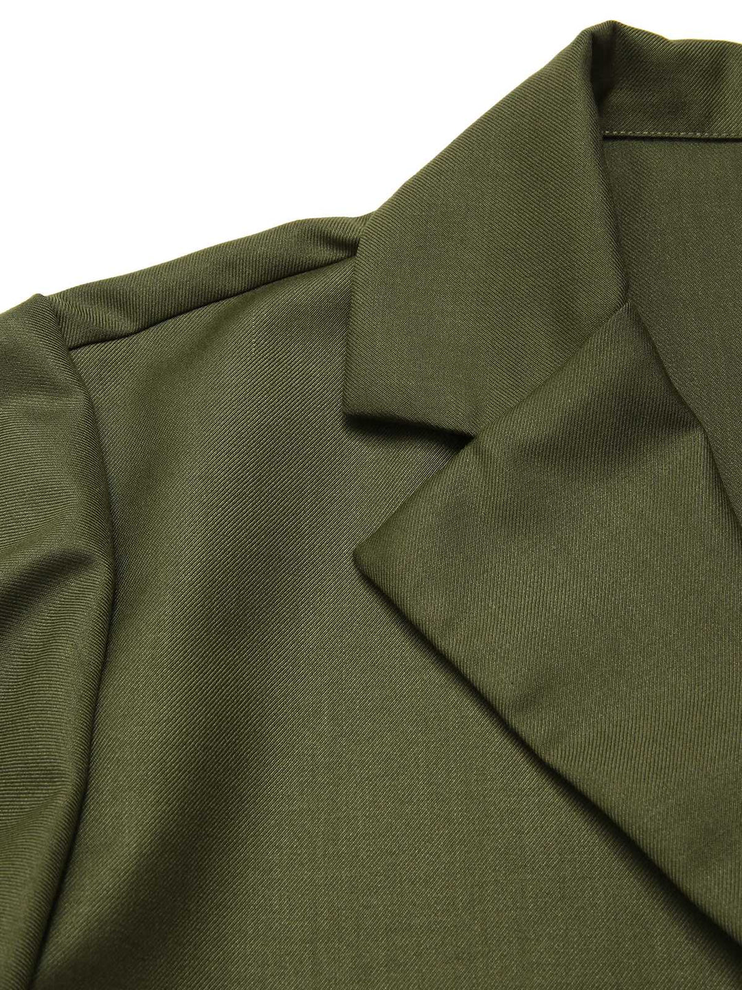 Green 1950s Lapel Solid Cropped Cape - vintage fashion, style