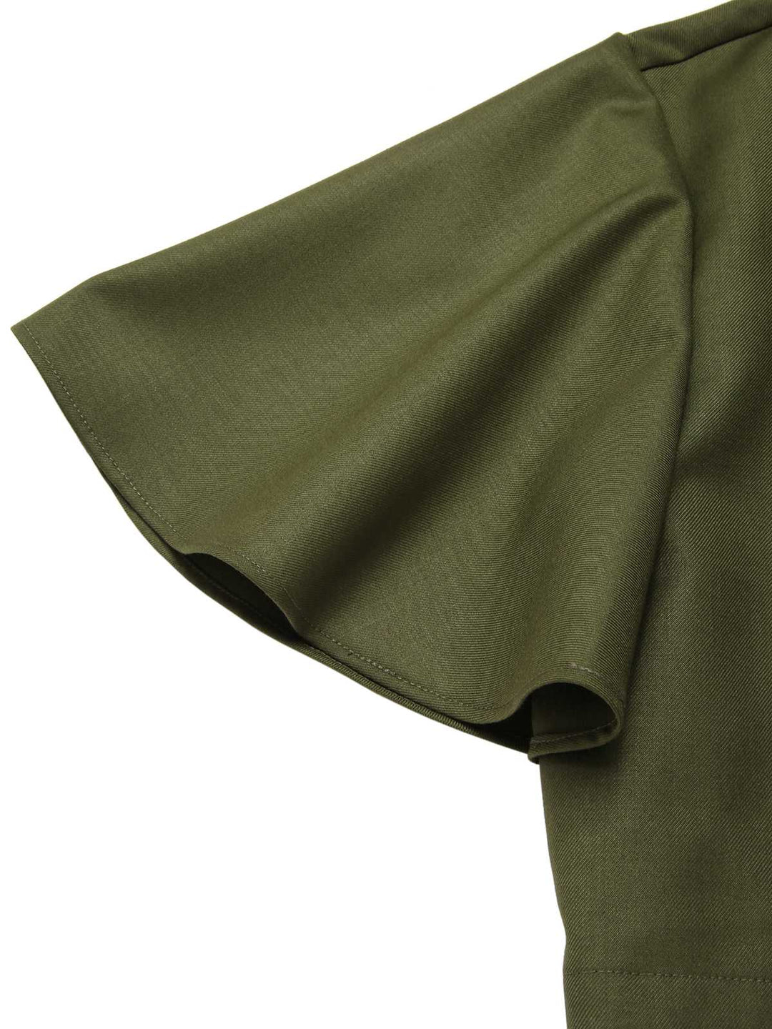 Green 1950s Lapel Solid Cropped Cape - vintage fashion, style