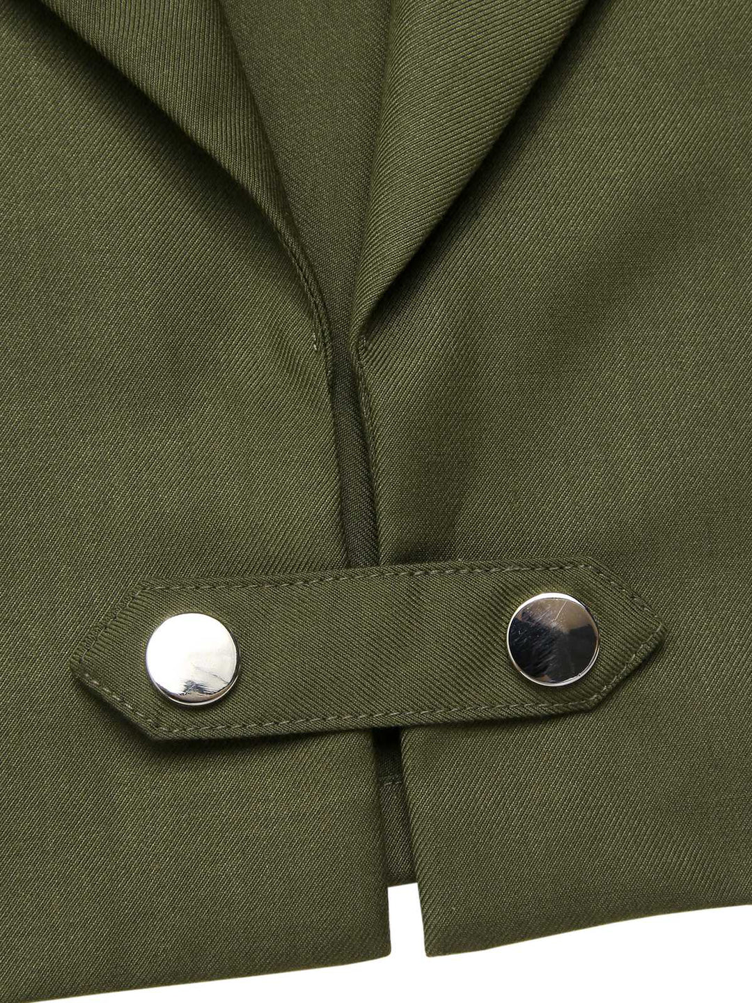 Green 1950s Lapel Solid Cropped Cape - vintage fashion, style