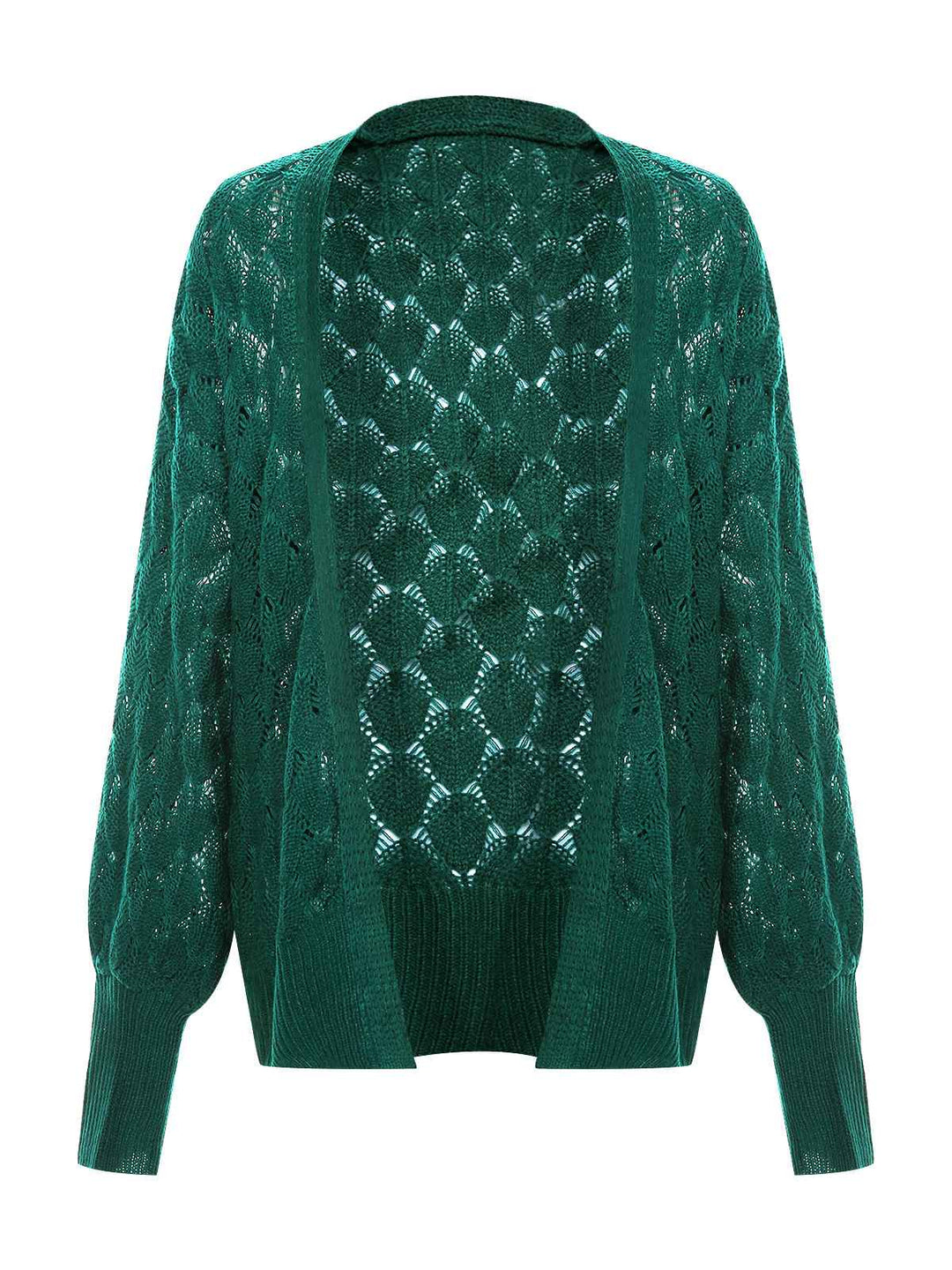 Green 1950s Open Front Crochet Cardigan, vintage fashion, retro style - perfect for women who love vintage and retro fashion