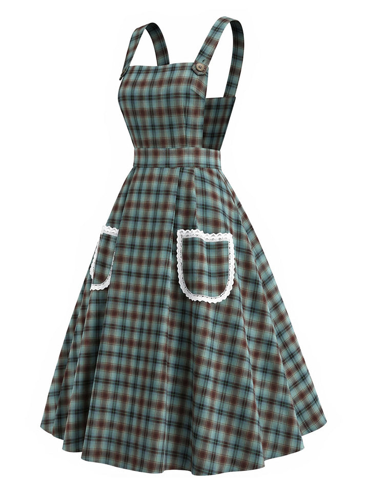 [Pre-Sale] Lake Green Plaid Lace Blouse 3
