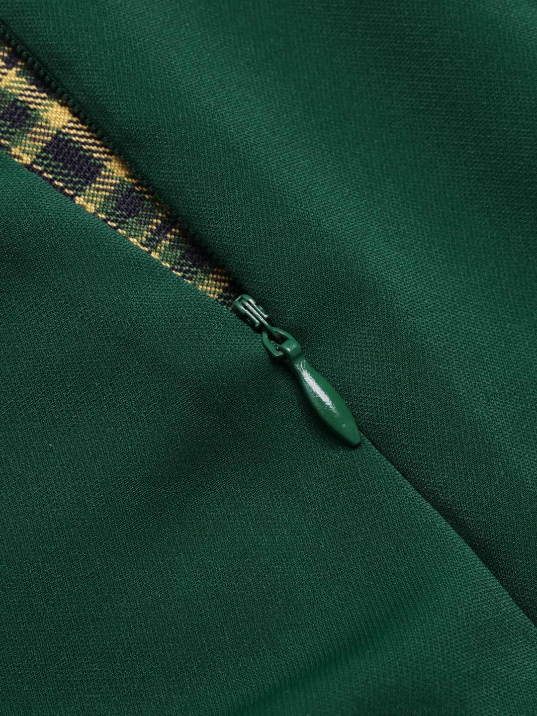 Green 1950s Plaid Patchwork Lapel Dress, vintage dress, retro fashion, rockabilly, pin-up fashion - perfect for women who love vintage and retro fashion