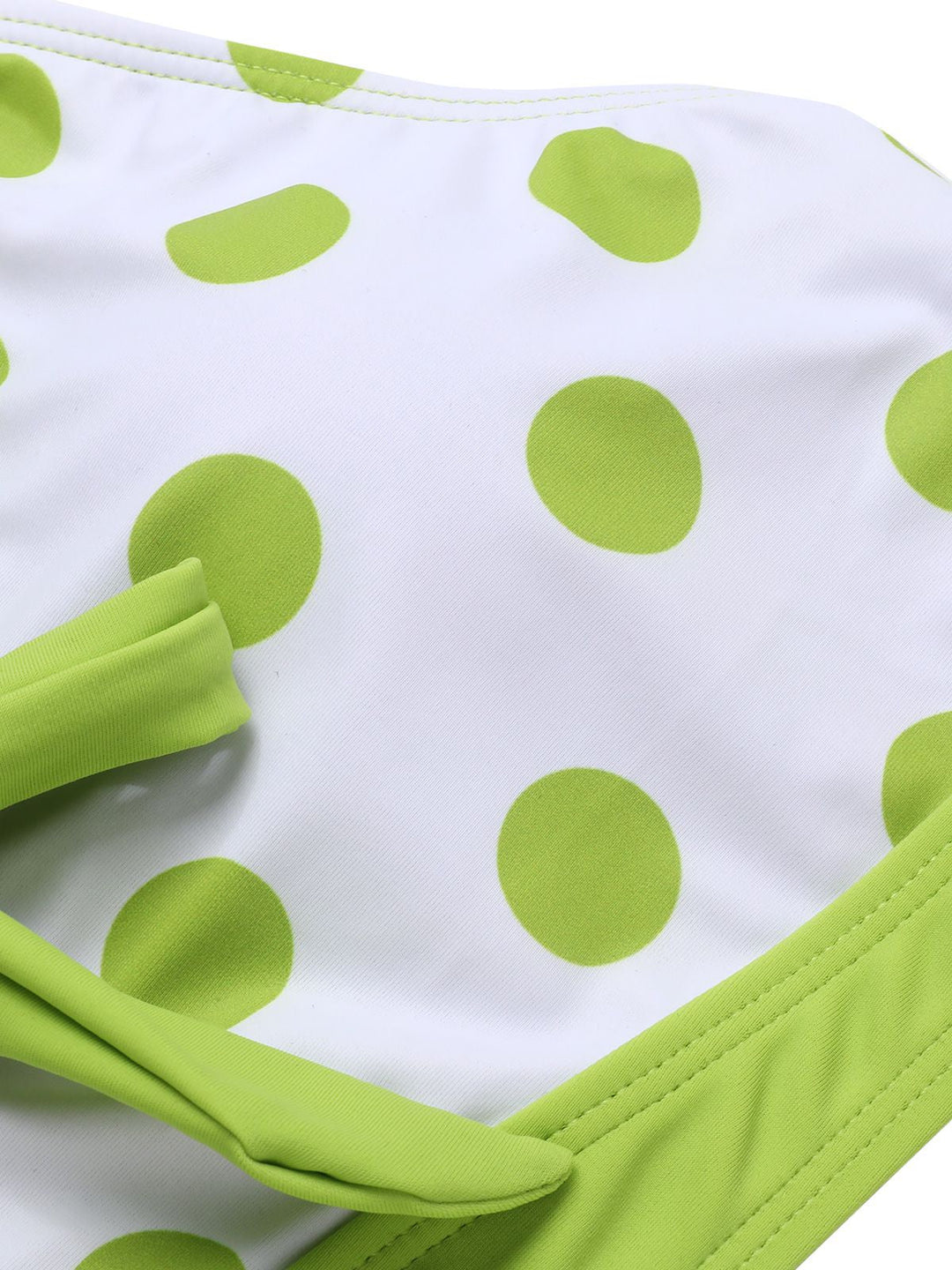 Green 1950s Polka Dot V-Neck Swimsuit, vintage swimsuit, pin-up swimwear - perfect for women who love vintage and retro fashion